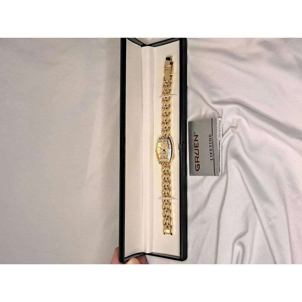 NOS Gruen Precision Ladies Watch |UNWORN New Old Stock |Ornate Gold |New Battery